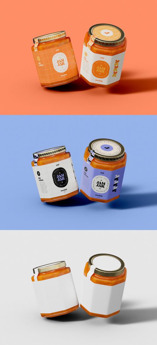 Two Jam Jars Packaging Mockup 641773557