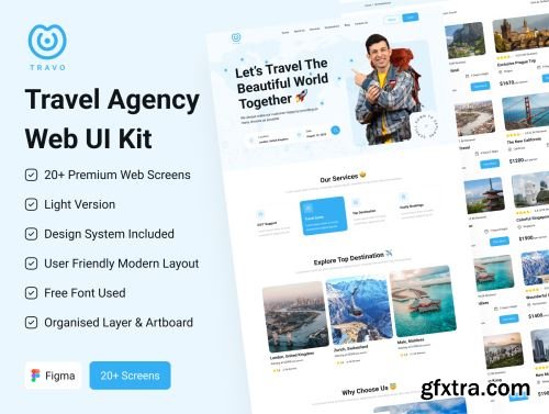Travel Agency Web UI Kit Ui8.net