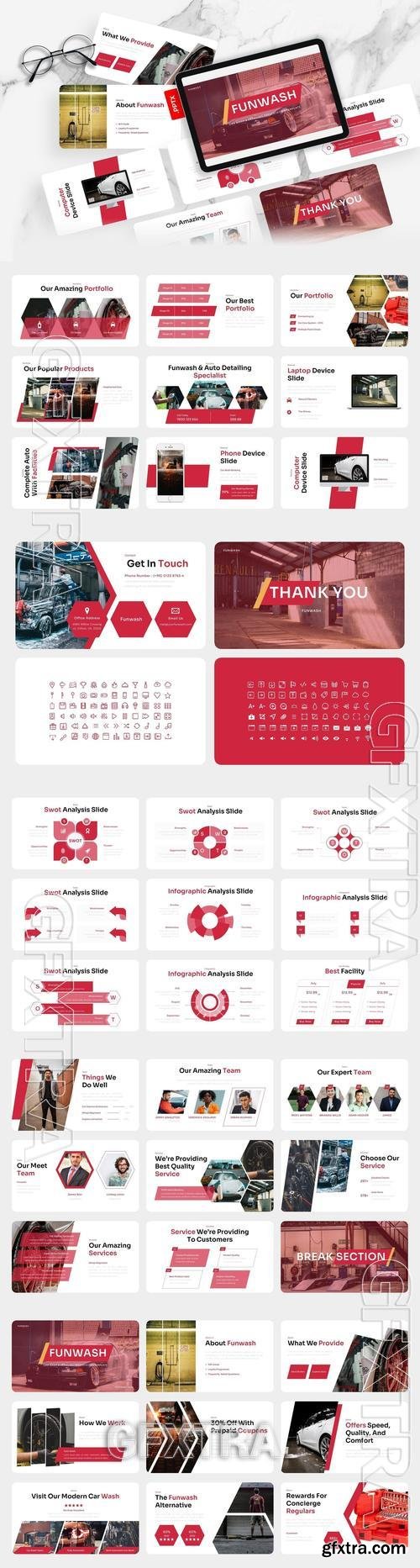Funwash - Car Wash and Detailing PowerPoint Template LWZFFDV