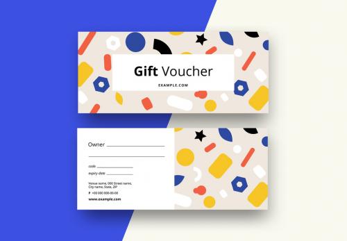 Adobe Stock - Abstract Gift Voucher Layout - 221302864
