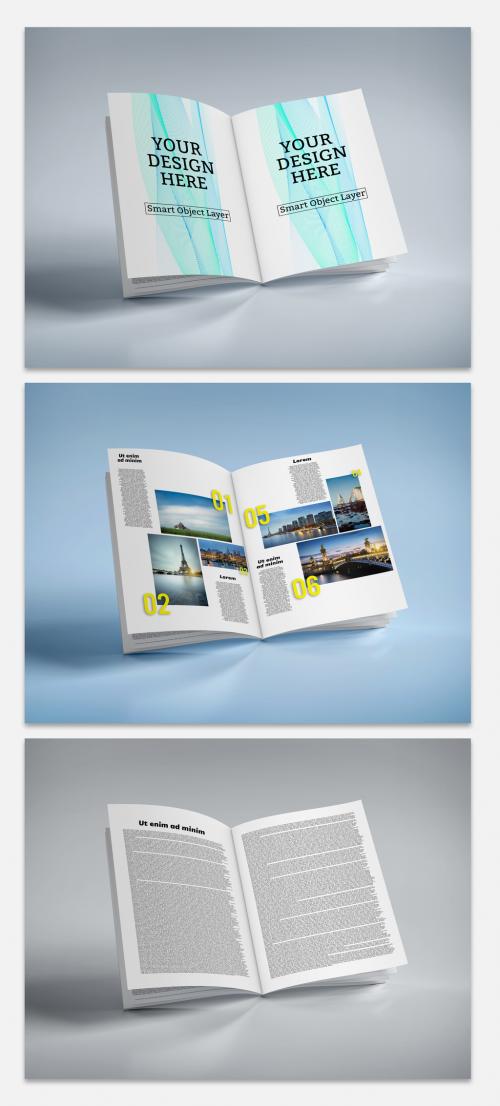 Adobe Stock - Open Magazine Mockup - 221859657