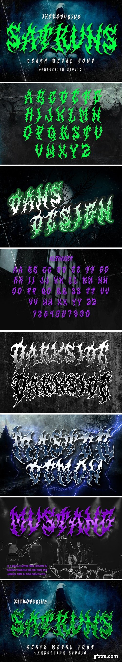 SATRUNS Metal Blackletter Horror Font