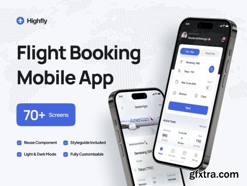 Highfly - Flight Booking Mobile App Ui8.net