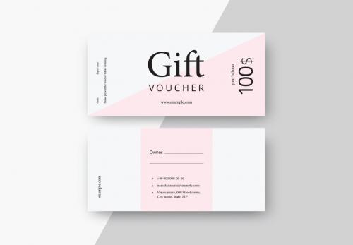 Adobe Stock - Gift Voucher Layout with Color Blocks - 234327838