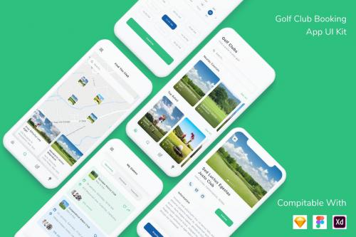 Golf Club Booking App UI Kit