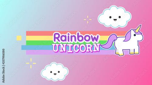Adobe Stock - Rainbow Unicorn Titles - 257986580