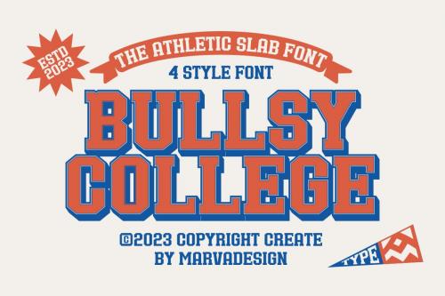 Bullsy College - A Classic Sport Font