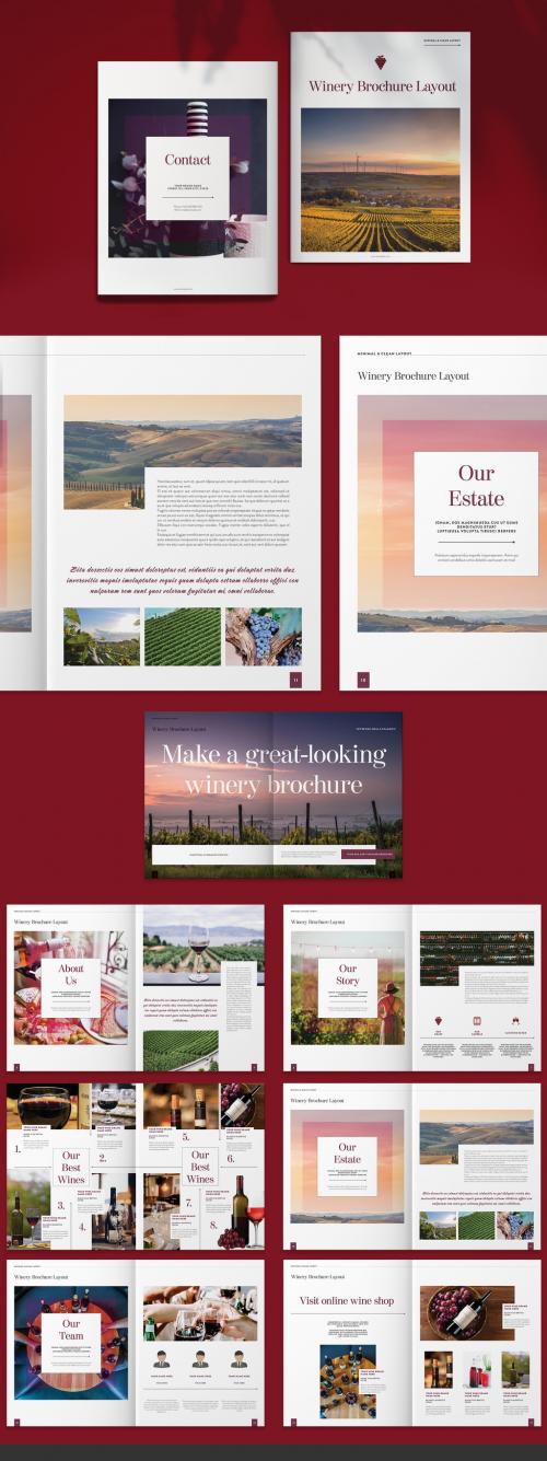Adobe Stock - Winery Vineyard Brochure Layout - 263758592