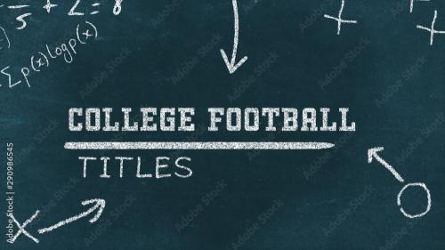 Adobe Stock - College Football Titles - 290986545
