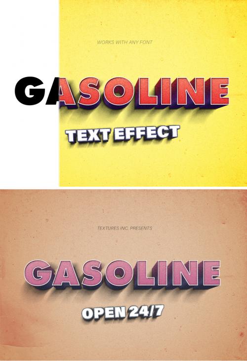 Adobe Stock - Retro Gas Station Style Text Effect Mockup - 304502576