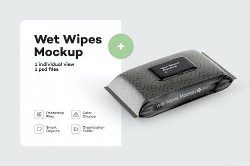 Wet Wipes Pack With Plastic Mockup TYPQ46G
