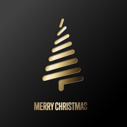 Adobe Stock - Christmas Card Layout with Stylized Tree Illustration - 309457950