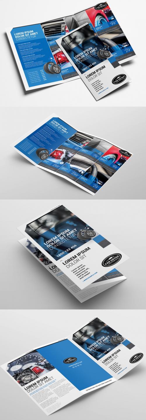 Adobe Stock - Trifold Brochure Layout for Car Wash and Detailing Services - 328598804