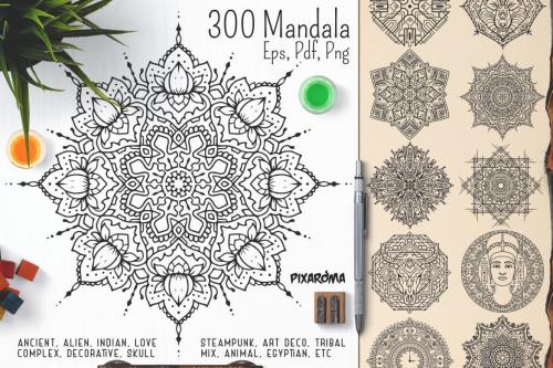 Deeezy - 300 Vector Mandala Ornaments