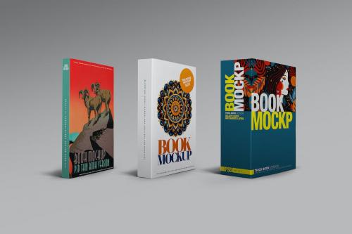 Book Mockup - Thin, Medium, Thick, Cover, Spine