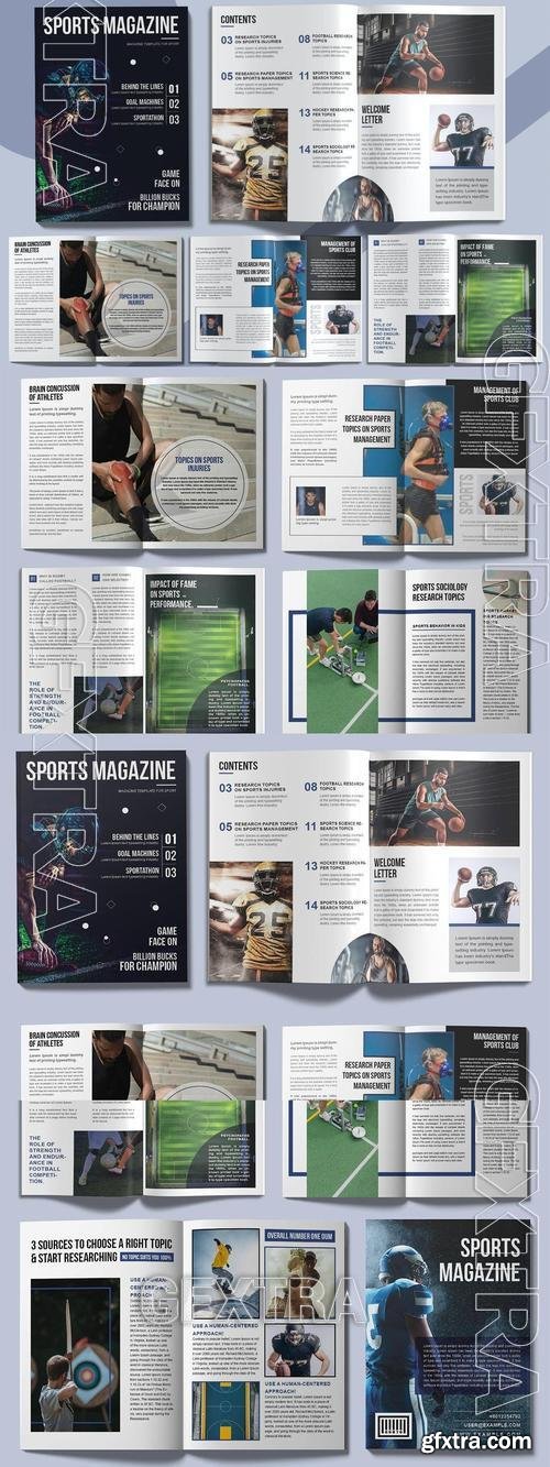 Sports Magazine Layout Design 4DVPSDN