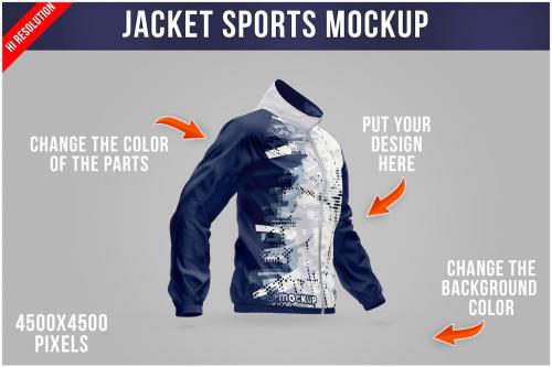 Jacket Sports Windbreaker Mockup
