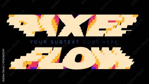 Adobe Stock - Pixel Flow Titles - 342463341
