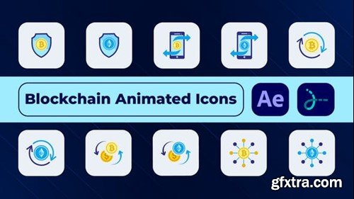 Videohive Blockchain Animated Icons 50127401