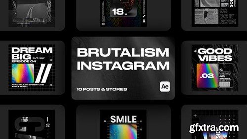 Videohive Brutalism Style Instagram Posts & Stories for After Effects 50222476