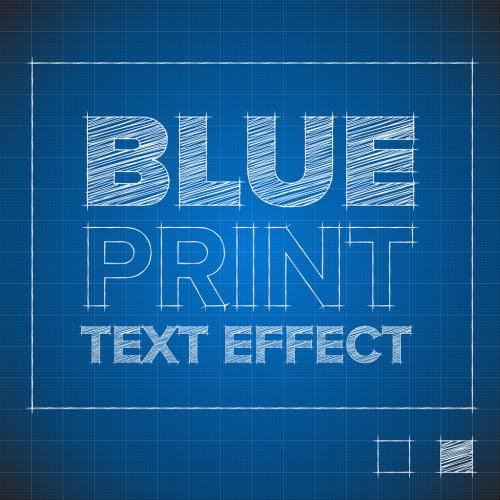 Adobe Stock - Blueprint Paper Text Effect - 363646671