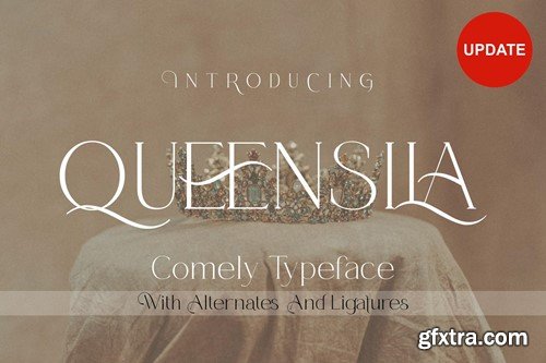 Queensila - Comely Styled Serif Font 53BRDJA