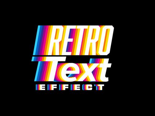 Adobe Stock - Retro Sporty Rainbow Text Style Effect - 391585477