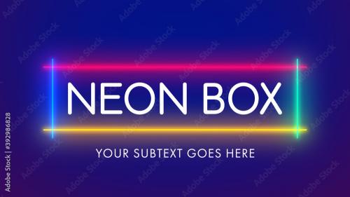 Adobe Stock - Colorful Neon Box Titles - 392986828