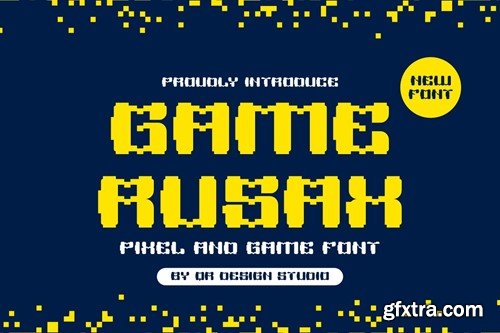 Game Rusax - Pixel Font HM6HCDB