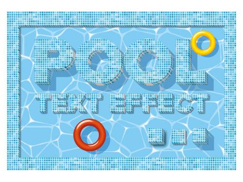 Adobe Stock - Summer Pool Tile Editable Text Effect - 442423037
