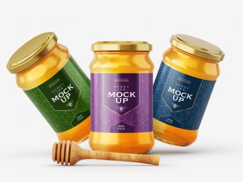 Adobe Stock - Honey Jar Mockup - 447783407