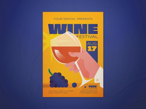 Adobe Stock - Wine Festival Flyer - 447929193