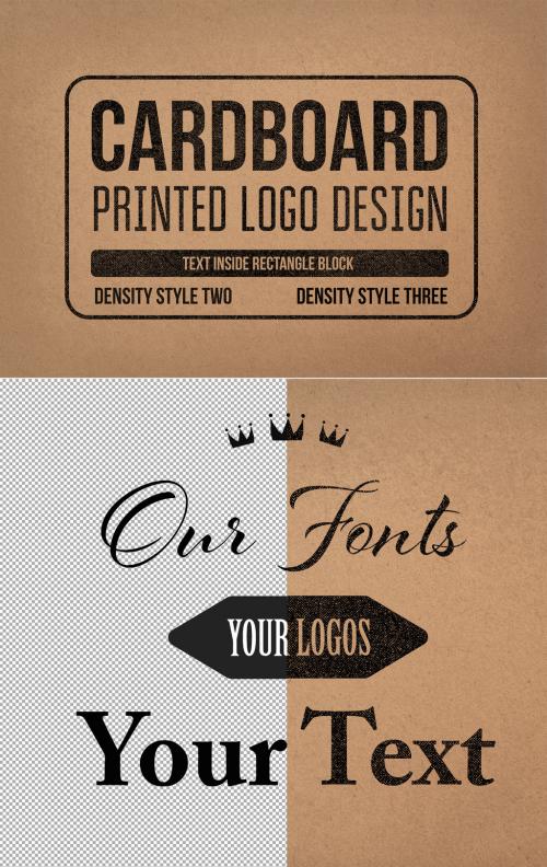 Adobe Stock - Cardboard Print Text Style - 451703852
