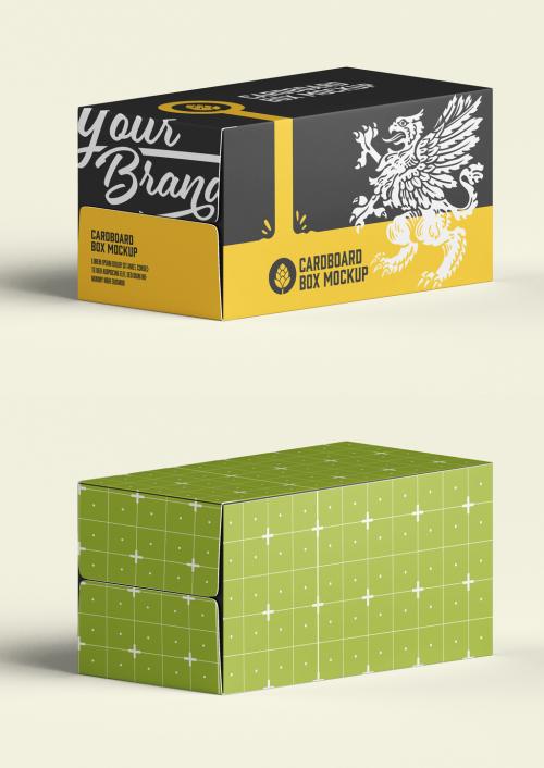 Adobe Stock - Beer Cardboard Box Mockup - 458570693