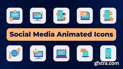 Videohive Social Media Animated Icons 51002684