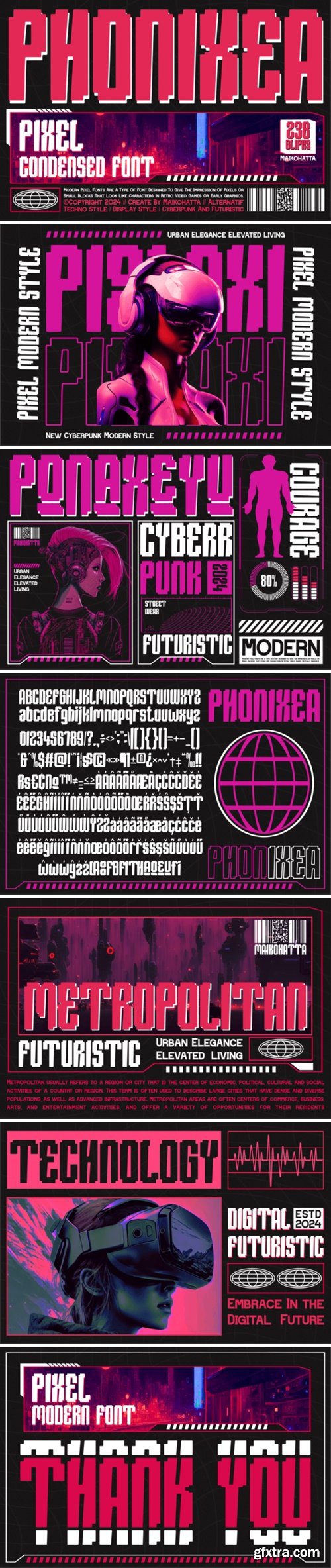 Phonixea - Pixel Condensed Font