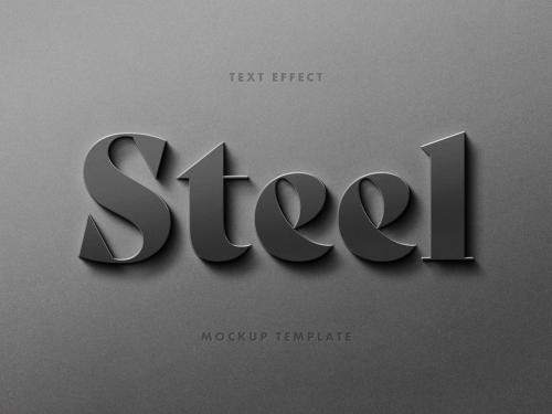 Adobe Stock - 3D Steel Sign Text Effect Mockup - 465402559