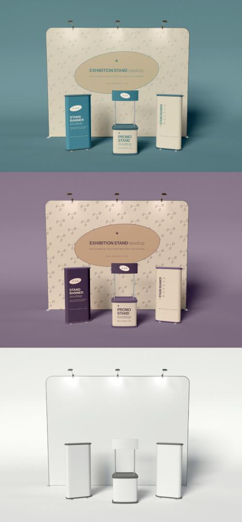 Adobe Stock - Exhibition Stand with Banner Mockup - 468032129