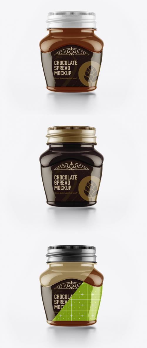 Adobe Stock - Chocolate Spread Jar Mockup - 468262884