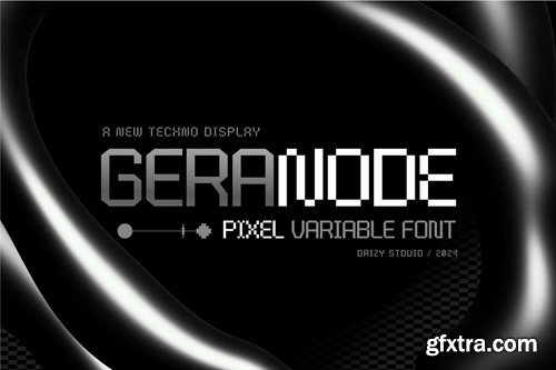 Geranode - Techno Display Pixel Font K53SS2D