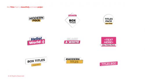 Videohive - Box Titles | FCPX - 51225897