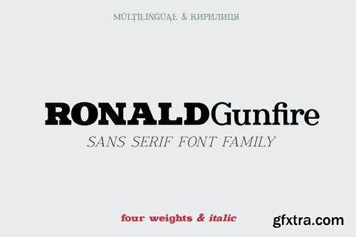 Ronald Gunfire Serif Font Family UQMZEGL