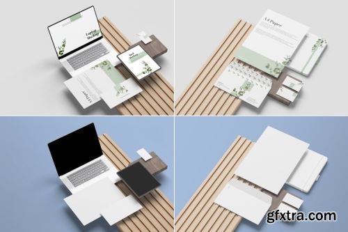 Isometric Cardboard Envelope Mockups Collections 15xPSD