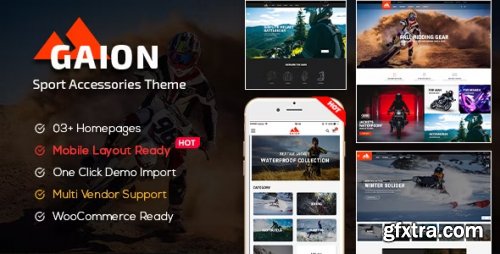 Themeforest - Gaion - Sport Accessories Shop WordPress WooCommerce Theme (Mobile Layout Ready) 23068764 v1.1.24 - Nulled