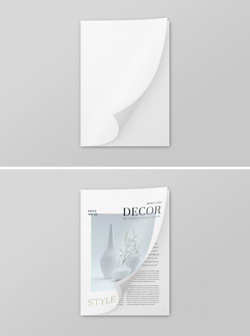 Top View Magazine Cover Mockup