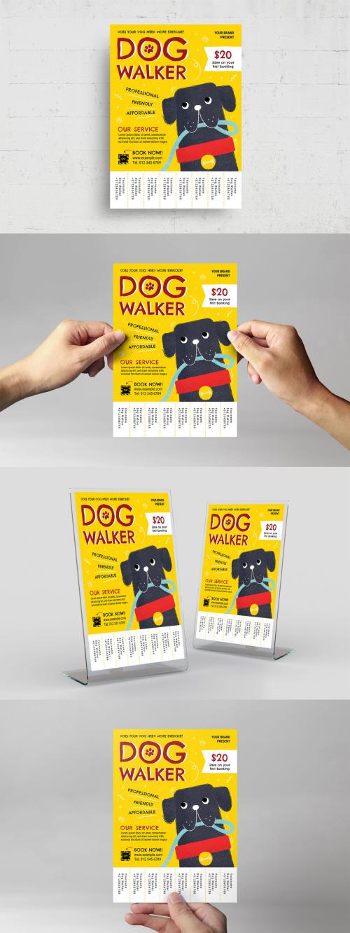 Dog Walking Walker Flyer Poster Printer
