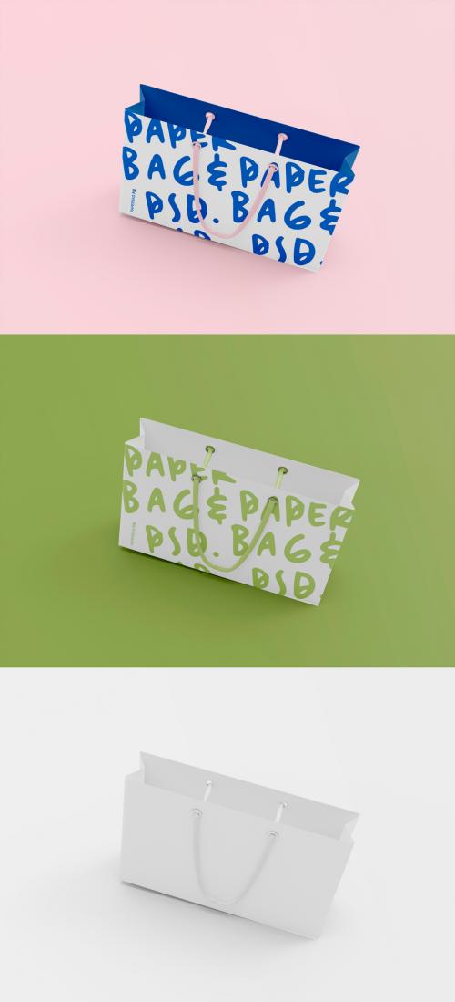 3D Shopping Paper Bag Mockup