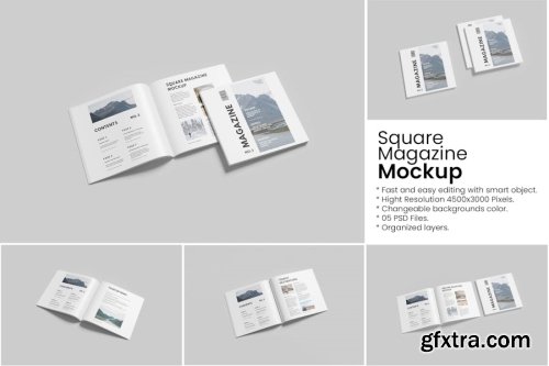 Square Catalog magazine Mockup Collections 10xPSD