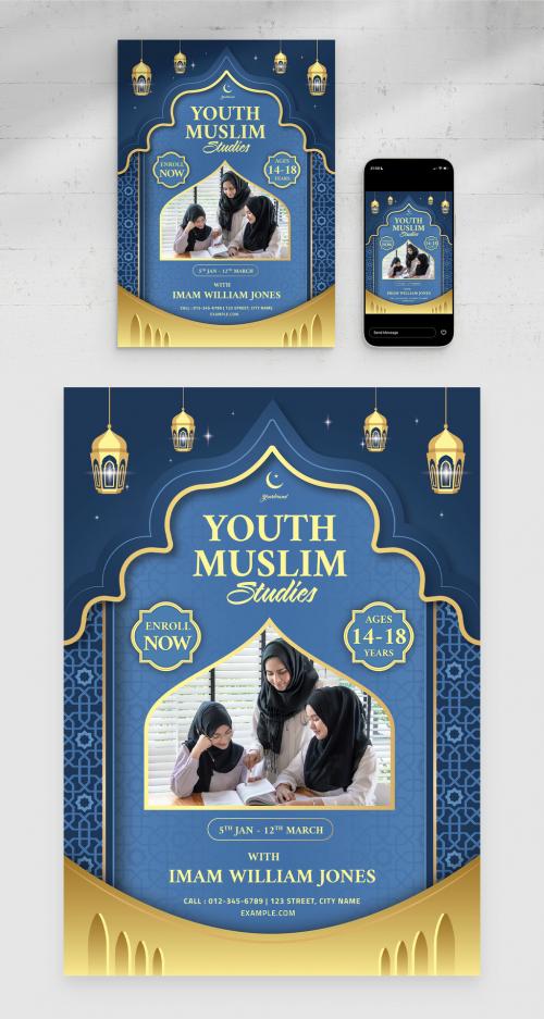 Islamic Muslim Flyer Poster Layout