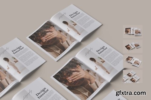 A4 Magazine Mockup Collections 14xPSD
